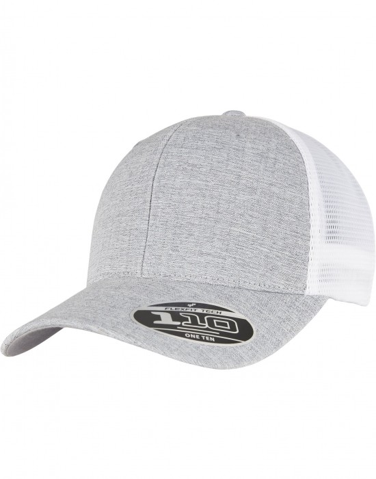 Шапка с козирка в сив меланж FLEXFIT 110 MESH CAP 2-TONE 