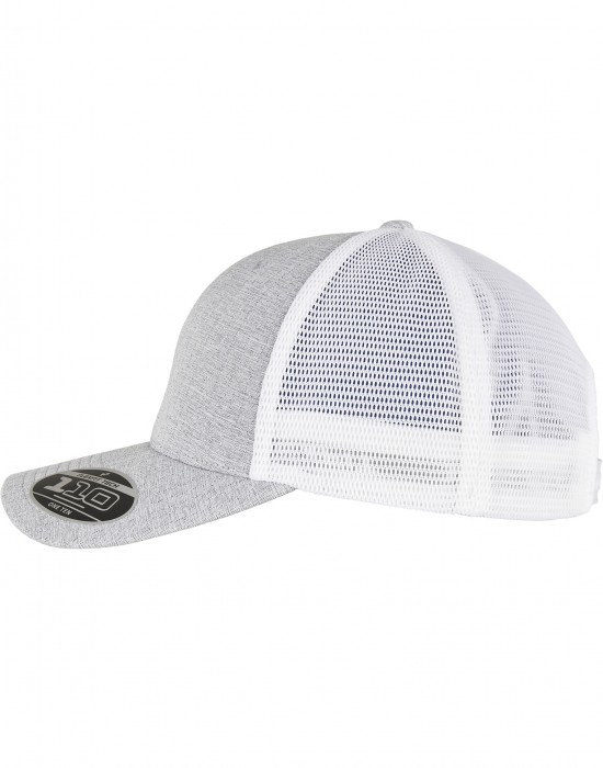 Шапка с козирка в сив меланж FLEXFIT 110 MESH CAP 2-TONE 