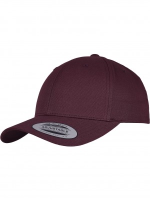 Шапка с козирка в тъмно червено Urban Classics Curved Classic Snapback maroon one size