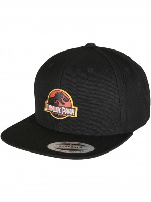 Шапка с козирка в черен цвят Merchcode Jurassic Park Logo Snapback