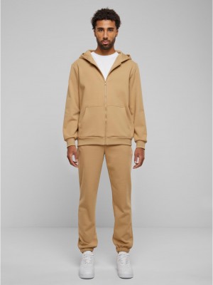 Мъжки суичър в бежово Urban Classics Cozy Zip