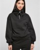 Дамски суичър в черно Urban Classics Oversized High Neck Troyer Дамски суичър в черно Urban Classics Oversized High Neck Troyer