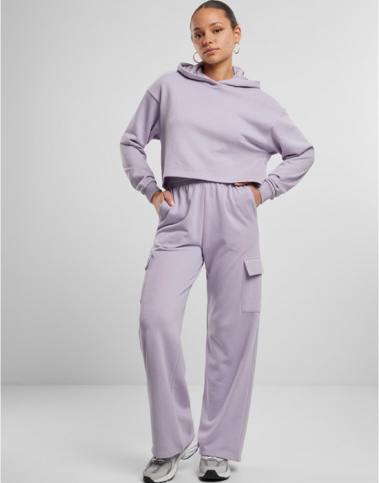 Дамски къс суичър Urban Classics Terry Hoodie dustylilac Дамски къс суичър Urban Classics Terry Hoodie dustylilac