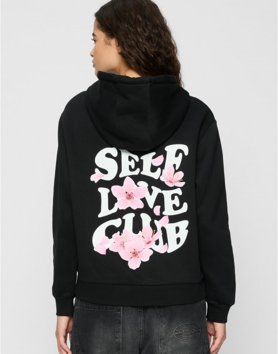 Дамски суичър в черно Miss Tee Self Love Club Дамски суичър в черно Miss Tee Self Love Club