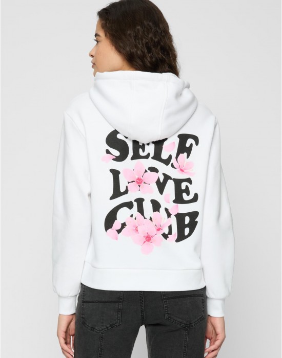 Дамски суичър в бяло Miss Tee Self Love Club Дамски суичър в бяло Miss Tee Self Love Club