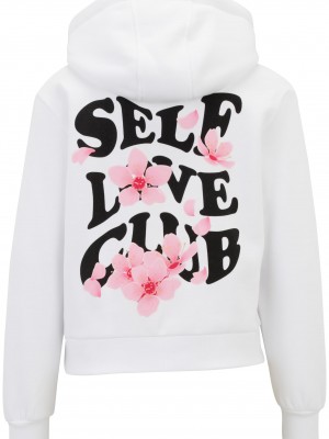 Дамски суичър в бяло Miss Tee Self Love Club 