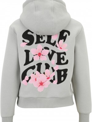 Дамски суичър в сив цвят Miss Tee Self Love Club 