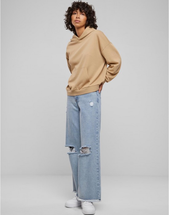 Дамски суичър в бежово Urban Classics Terry Oversized Дамски суичър в бежово Urban Classics Terry Oversized