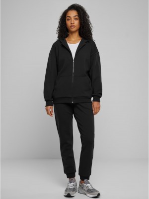 Дамски суичър в черно Urban Classics Cozy Oversized Zip