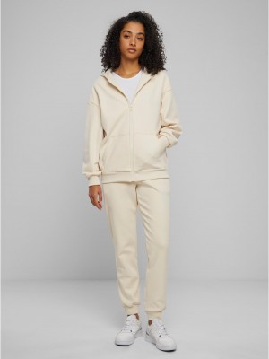 Дамски суичър в цвят пясък Urban Classics Cozy Oversized Zip