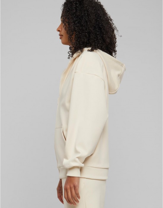 Дамски суичър в цвят пясък Urban Classics Cozy Oversized Zip Дамски суичър в цвят пясък Urban Classics Cozy Oversized Zip
