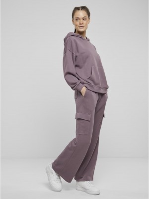 Дамски суичър в тъмнолилаво Urban Classics Terry Oversized