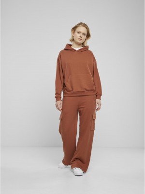 Дамски суичър в кафяво Urban Classics Terry Oversized