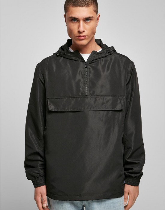Мъжка ветровка в черно Urban Classics Recycled Basic Мъжка ветровка в черно Urban Classics Recycled Basic