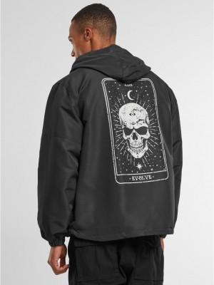 Мъжка ветровка в черно Mister Tee Evolve Skull