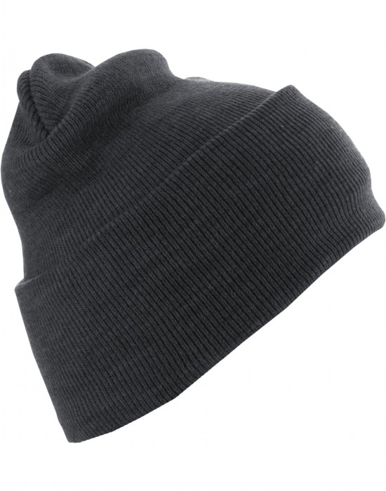 Бийни шапка в цвят графит Beanie Basic Flap Long Version h.char Бийни шапка в цвят графит Beanie Basic Flap Long Version h.char