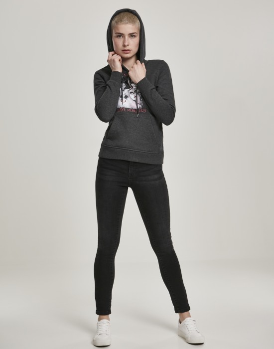Дамски сив суичър MERCHCODE Bad Girls Have More Fun
