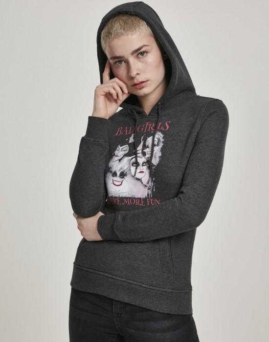 Дамски сив суичър MERCHCODE Bad Girls Have More Fun Дамски сив суичър MERCHCODE Bad Girls Have More Fun