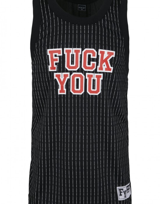Мъжки черен потник Mister Tee Fuckyou 
