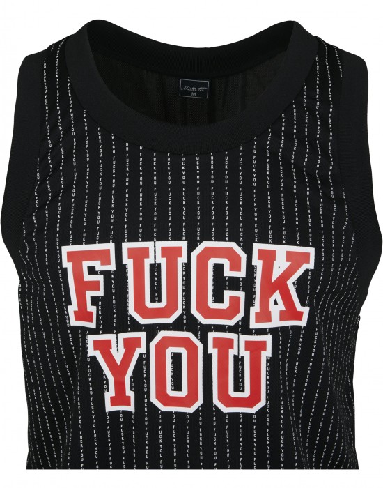 Мъжки черен потник Mister Tee Fuckyou 