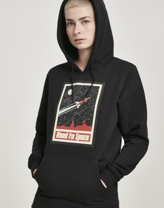 Дамски суичър Mister Tee Road To Space в черен цвят Дамски суичър Mister Tee Road To Space в черен цвят