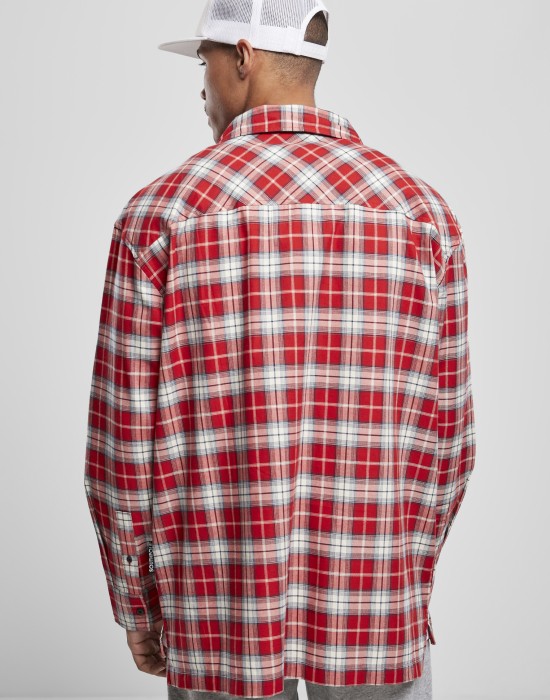 Мъжка риза в червен цвят Spouthpole Checked Woven Shirt SP red 