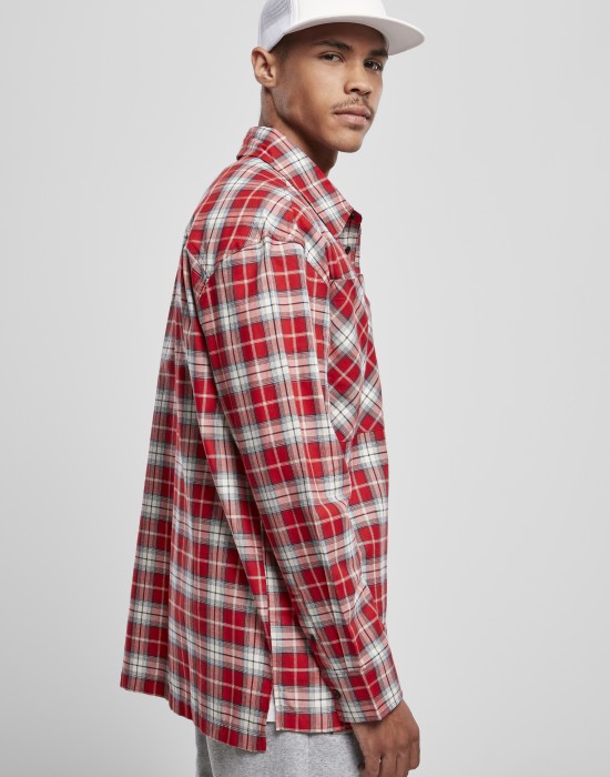 Мъжка риза в червен цвят Spouthpole Checked Woven Shirt SP red 