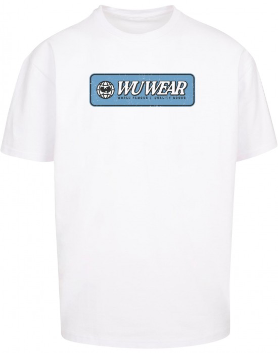 Мъжка тениска в бял цвят WU Wear Earth Logo Oversize Мъжка тениска в бял цвят WU Wear Earth Logo Oversize