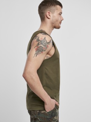 Мъжки потник в масленозелен цвят Brandit Tank Top olive
