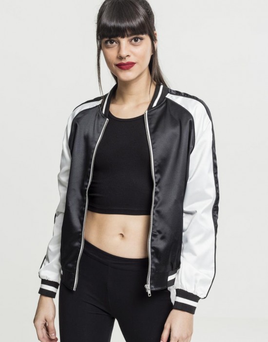  Дамско яке в черно и бяло от Urban Classics Ladies 3-Tone Souvenir 