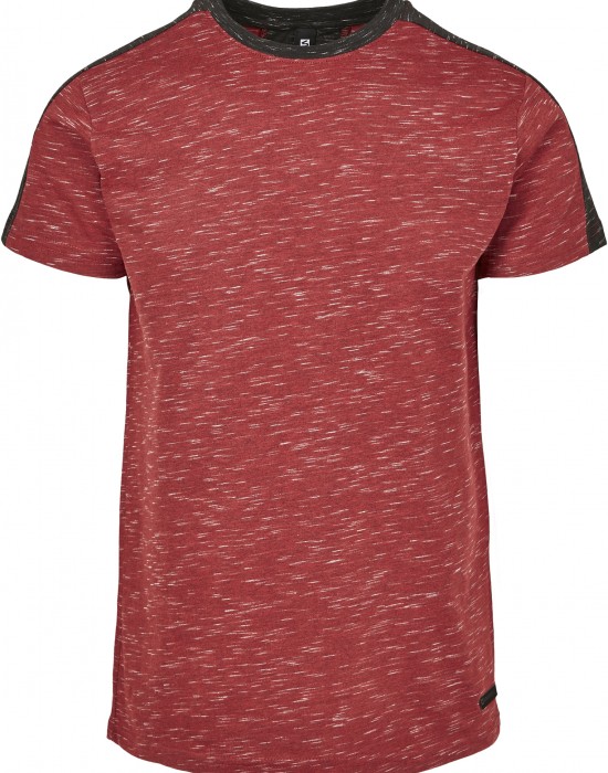 Мъжка тениска в мраморно червен цвят Southpole Shoulder Panel Tech Tee marled red Мъжка тениска в мраморно червен цвят Southpole Shoulder Panel Tech Tee marled red