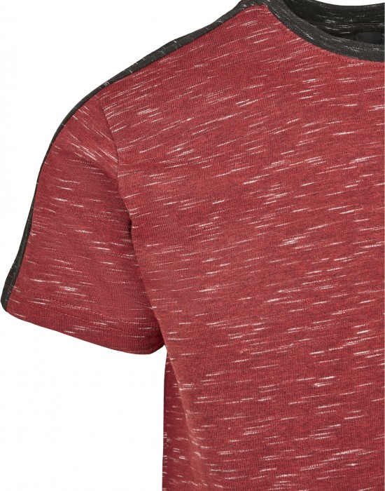 Мъжка тениска в мраморно червен цвят Southpole Shoulder Panel Tech Tee marled red Мъжка тениска в мраморно червен цвят Southpole Shoulder Panel Tech Tee marled red