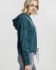 Дамски къс и широк суичър в зелено Oversized Urban Classics teal