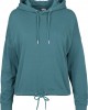 Дамски къс и широк суичър в зелено Oversized Urban Classics teal