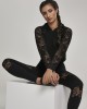 Дамски суичър в черно Urban Classics Ladies Short Laces Hoody