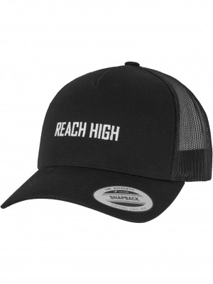 Шапка в черно Mister Tee Reach High Retro Trucker