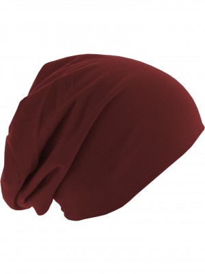 Бийни шапка в тъмночервен цвят MSTRDS Jersey 