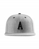 Шапка с козирка в сив и черен цвят Letter Snapback A, Аксесоари - Lit.bg