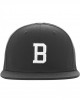 Шапка с козирка в сив и черен цвят Letter Snapback B, Аксесоари - Lit.bg