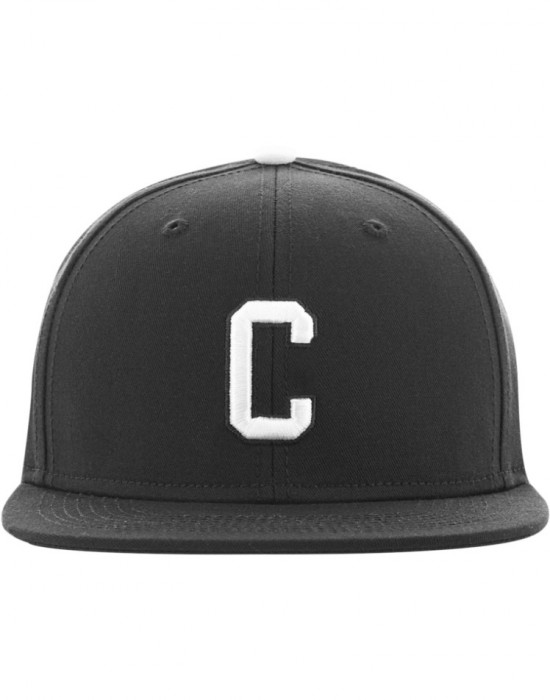 Шапка с козирка в сив и черен цвят Letter Snapback C, Аксесоари - Lit.bg