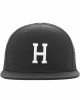 Шапка с козирка в сив и черен цвят Letter Snapback H, Аксесоари - Lit.bg