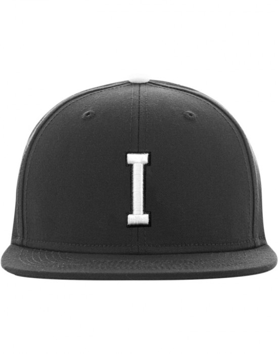 Шапка с козирка в сив и черен цвят Letter Snapback I, Аксесоари - Lit.bg