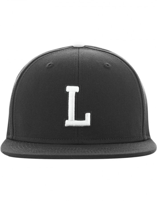 Шапка с козирка в сив и черен цвят Letter Snapback L, Аксесоари - Lit.bg