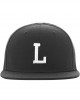 Шапка с козирка в сив и черен цвят Letter Snapback L, Аксесоари - Lit.bg