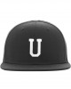 Шапка с козирка в сив и черен цвят Letter Snapback U, Аксесоари - Lit.bg