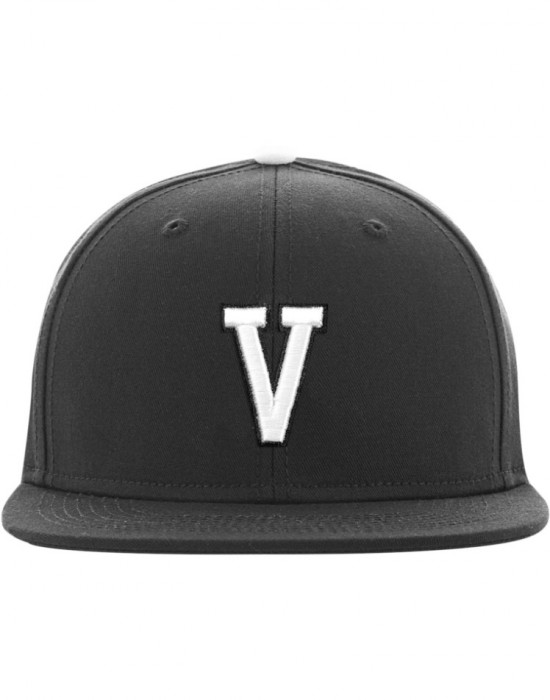 Шапка с козирка в сив и черен цвят Letter Snapback V, Аксесоари - Lit.bg