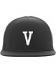 Шапка с козирка в сив и черен цвят Letter Snapback V, Аксесоари - Lit.bg