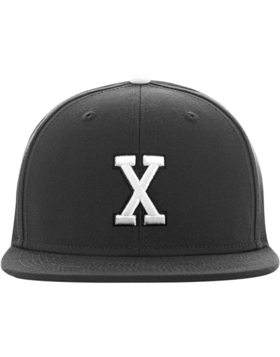 Шапка с козирка в сив и черен цвят Letter Snapback X, Аксесоари - Lit.bg