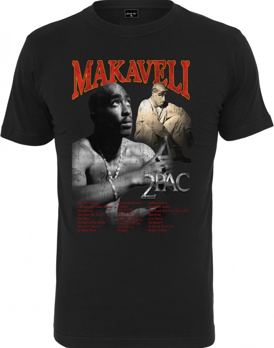 2Pac / Tupac Черна тениска Makaveli Best Songs, Мъже - Lit.bg 2Pac / Tupac Черна тениска Makaveli Best Songs, Мъже - Lit.bg