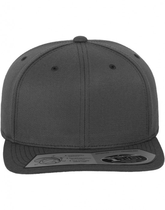 Шапка с козирка в тъмносиво 110 Fitted Snapback, Аксесоари - Lit.bg